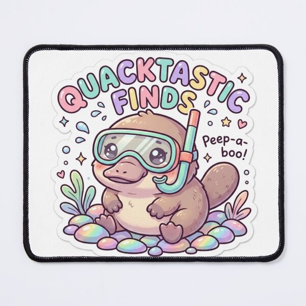 Item preview, Cute Kawaii Quacktastic Finds Platypus Sticker | Anime Style Peep-a-boo Snorkeling Chibi Art | Summer Sticker designed and sold by Chipkooo.
