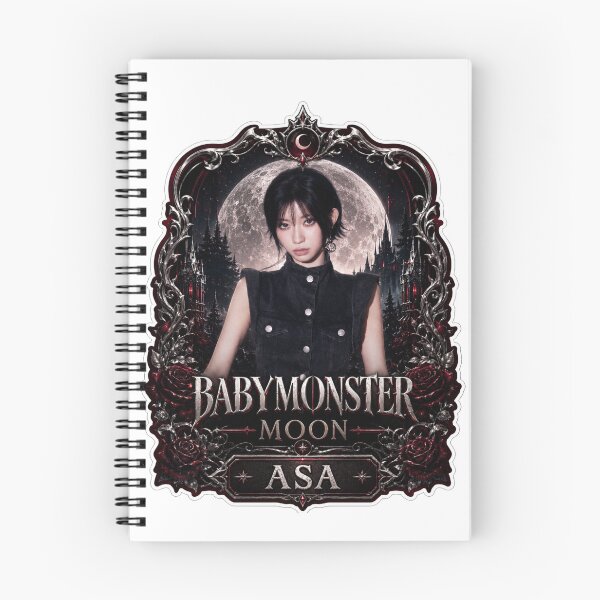 Item preview, BABYMONSTER Asa Vampire Rap Queen Blood Moon Fan Art designed and sold by Valereekmerch.
