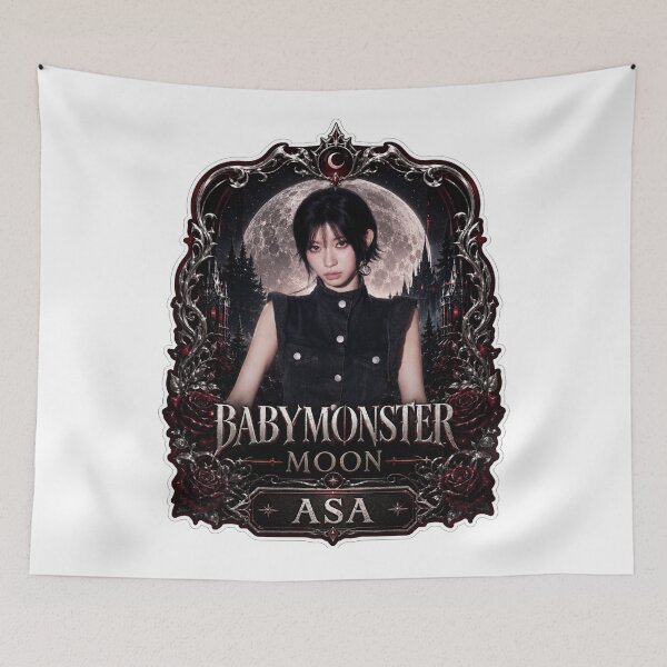 Item preview, BABYMONSTER Asa Vampire Rap Queen Blood Moon Fan Art designed and sold by Valereekmerch.