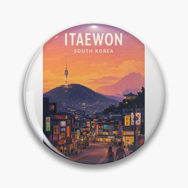 Item preview, Itaewon Seoul South Korea Namsan Tower Evening Skyline designed and sold by Places On Earth.