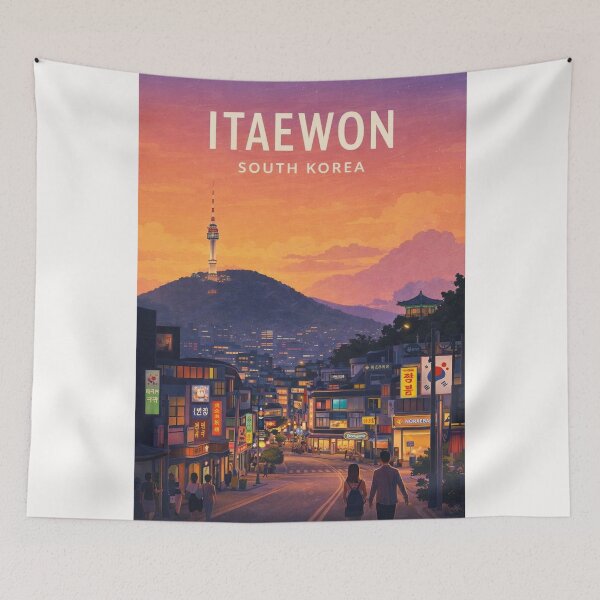 Item preview, Itaewon Seoul South Korea Namsan Tower Evening Skyline designed and sold by Places On Earth.