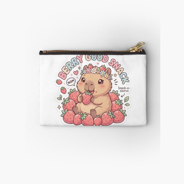 Item preview, Cute Kawaii Berry Good Snack Capybara Sticker | Anime Style Snack-o-saurus Chibi Rodent Art | Strawberry Sticker designed and sold by Chipkooo.