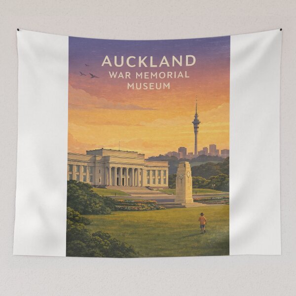 Artikelvorschau, Auckland War Memorial Museum, Auckland Domain und Sky Tower – Neuseelands Wahrzeichen entworfen und verkauft von Places On Earth.