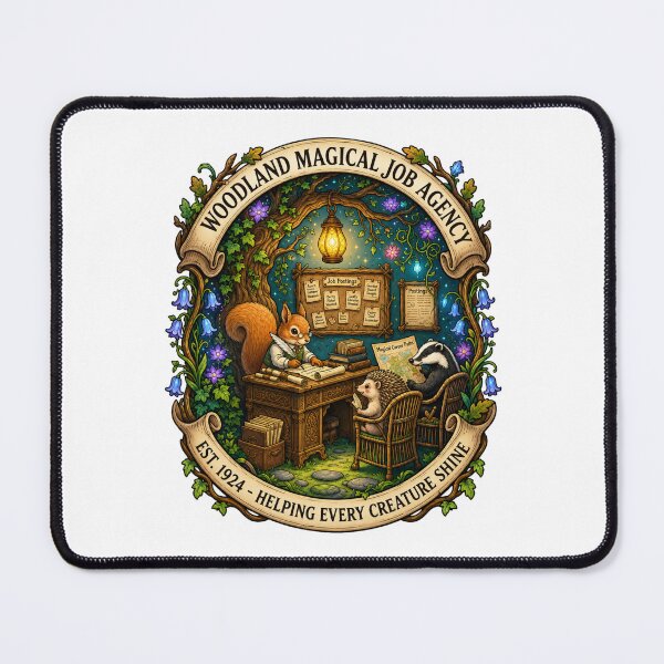 Item preview, Woodland Magical Job Agency | Fantasy Employment Office | Enchanted Career Center | Woodland Animals | Storybook Fantasy | Cottagecore designed and sold by MrDev.