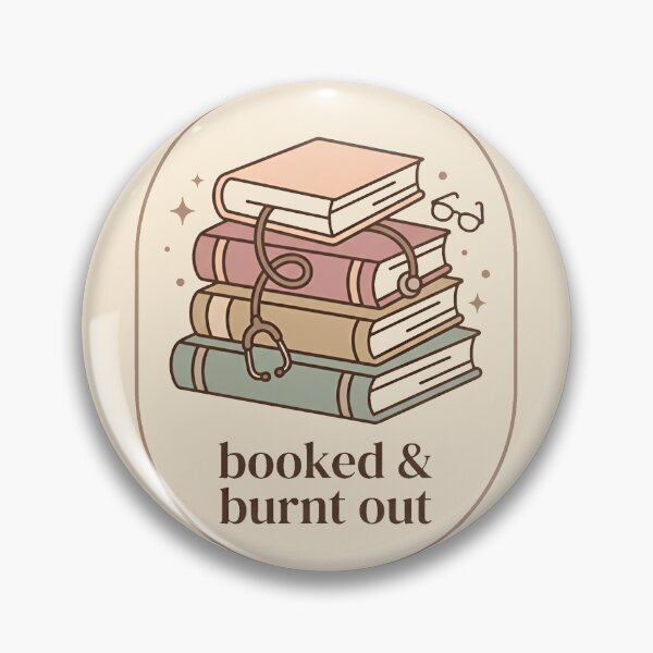 Item preview, Booked and Burnt Out Funny Retro Student Nurse Gift Design designed and sold by Dantin.