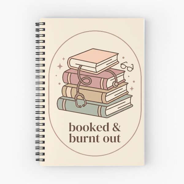 Item preview, Booked and Burnt Out Funny Retro Student Nurse Gift Design designed and sold by Dantin.