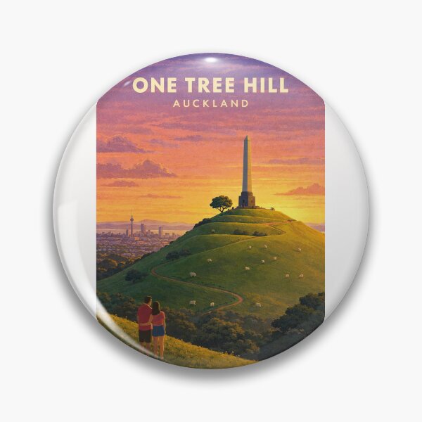 Item preview, One Tree Hill Maungakiekie Auckland Skyline and Cornwall Park designed and sold by Places On Earth.