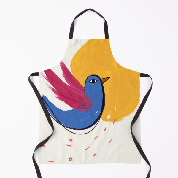 Item preview, Abstract Blue Bird Art – "Across the Golden Sun" designed and sold by Filora Atelier | Bird Art.