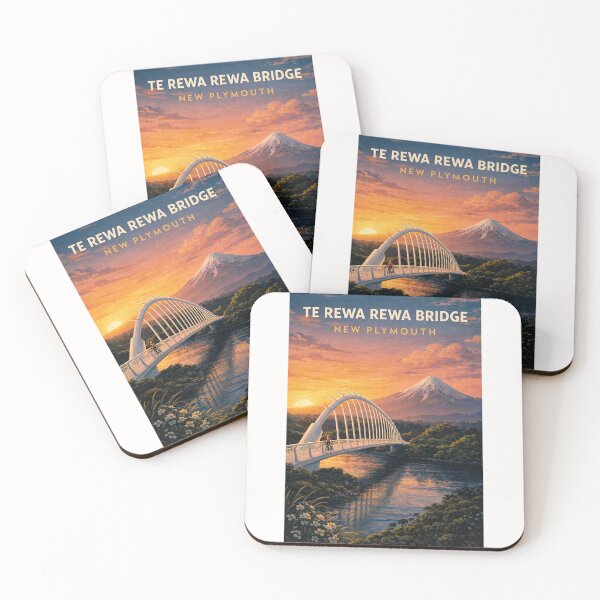 Item preview, Te Rewa Rewa Bridge with Mount Taranaki New Plymouth New Zealand designed and sold by Places On Earth.