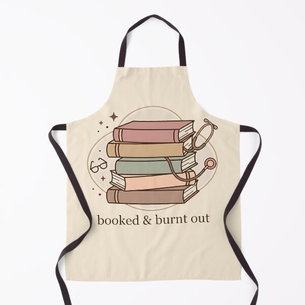 Item preview, Booked and Burnt Out Retro Stacked Books Nurse Gift Design designed and sold by Dantin.
