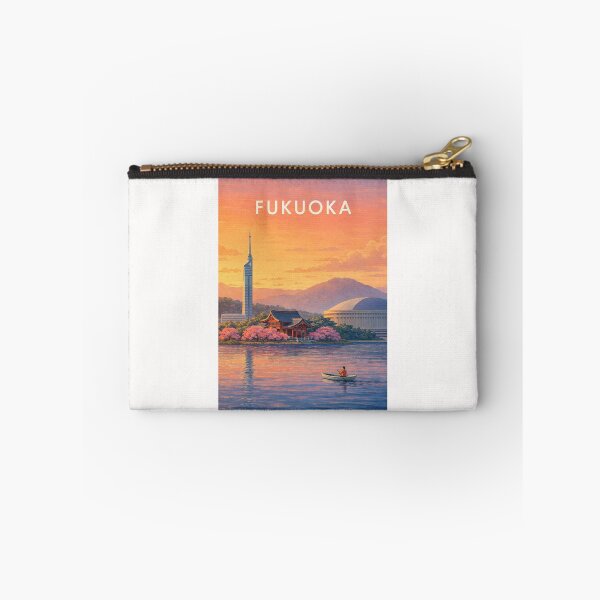 Item preview, Fukuoka Skyline with Fukuoka Tower and Hakata Bay Japan designed and sold by Places On Earth.