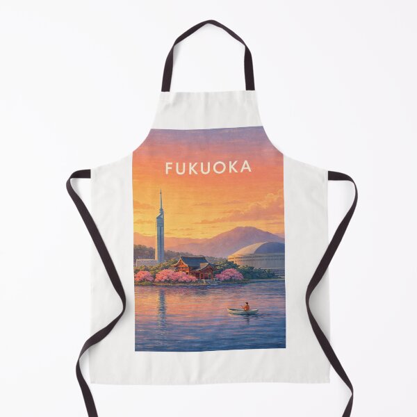 Item preview, Fukuoka Skyline with Fukuoka Tower and Hakata Bay Japan designed and sold by Places On Earth.