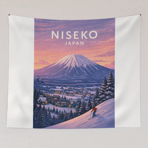 Item preview, Niseko Ski Resort and Mount Yotei Hokkaido Japan designed and sold by Places On Earth.