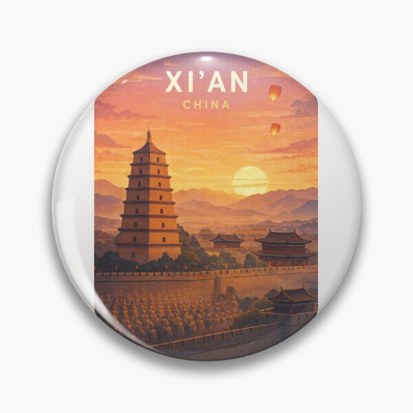 Item preview, Xi'an Giant Wild Goose Pagoda and Terracotta Army Shaanxi China designed and sold by Places On Earth.