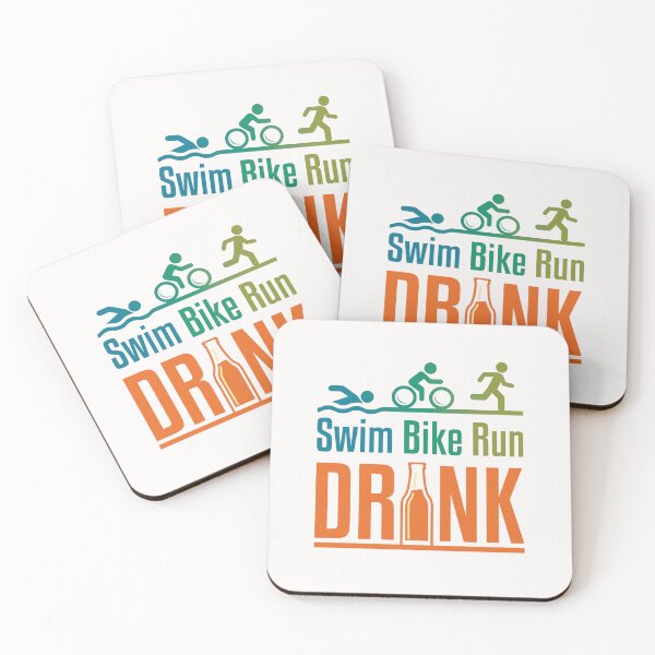 Item preview, Funny Triathlon Drinking Swim Bike Run Drink designed and sold by jaygo.