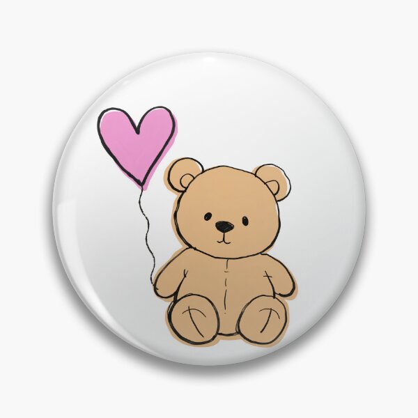 Item preview, teddy bear with balloon designed and sold by b-keys.