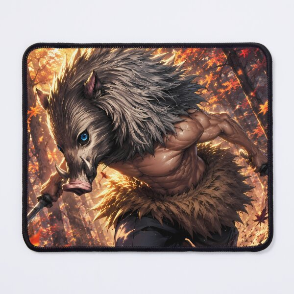 Item preview, Inosuke Hashibira Demon Slayer Autumn Forest Sprint designed and sold by Dashsopaner.
