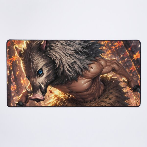Item preview, Inosuke Hashibira Demon Slayer Autumn Forest Sprint designed and sold by Dashsopaner.