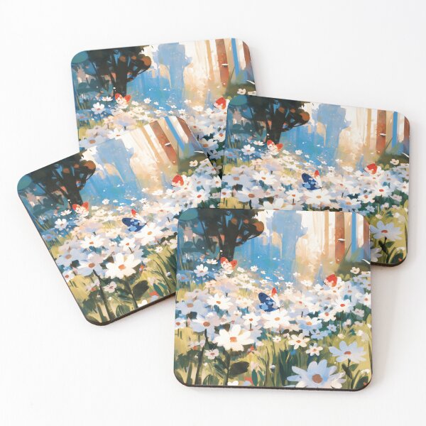 Item preview, Butterflies Dancing in a Daisy Meadow designed and sold by Dusk Atelier.