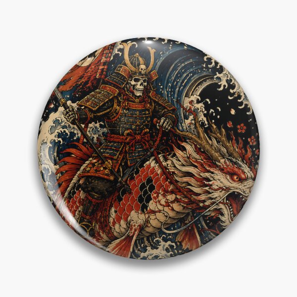 Item preview, The Dragon Carp Rider | Skeleton Samurai Riding a Mythical Koi Warrior designed and sold by Substance_life.