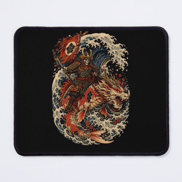 Item preview, The Dragon Carp Rider | Skeleton Samurai Riding a Mythical Koi Warrior designed and sold by Substance_life.