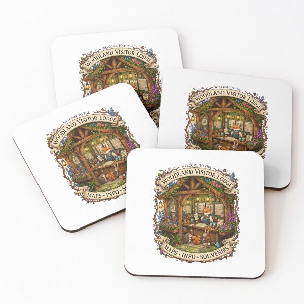 Item preview, Woodland Visitor Lodge | Fantasy Visitor Center | Enchanted Forest Welcome Center | Woodland Animals | Cottagecore Fantasy | Storybook Art designed and sold by MrDev.