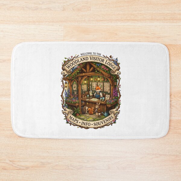 Item preview, Woodland Visitor Lodge | Fantasy Visitor Center | Enchanted Forest Welcome Center | Woodland Animals | Cottagecore Fantasy | Storybook Art designed and sold by MrDev.