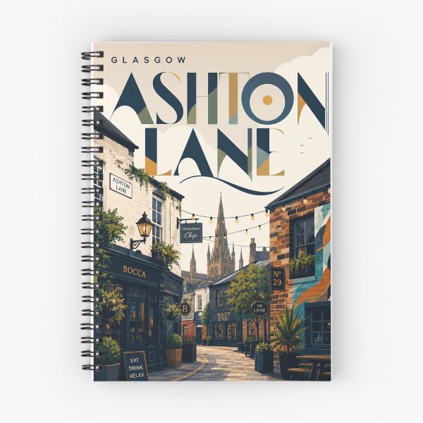 Item preview, Glasgow Ashton Lane Historic West End Street, Scotland designed and sold by Places On Earth.