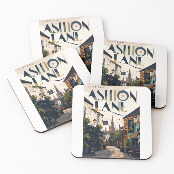 Item preview, Glasgow Ashton Lane Historic West End Street, Scotland designed and sold by Places On Earth.
