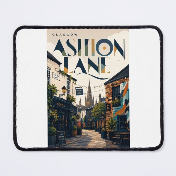 Item preview, Glasgow Ashton Lane Historic West End Street, Scotland designed and sold by Places On Earth.