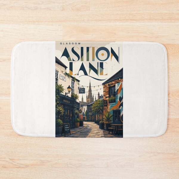 Item preview, Glasgow Ashton Lane Historic West End Street, Scotland designed and sold by Places On Earth.