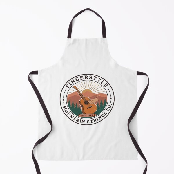 Item preview, Vintage Fingerstyle Mountain Acoustic Guitar Music Badge Design designed and sold by Craft99.