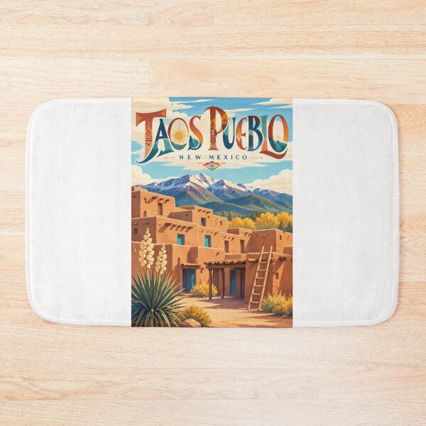 Item preview, Taos Pueblo Ancient Multistory Adobe Settlement in the Sangre de Cristo Mountains, New Mexico designed and sold by Places On Earth.