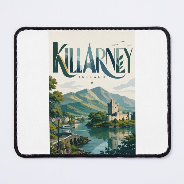 Item preview, Killarney National Park and Ross Castle beside Lough Leane, County Kerry Ireland designed and sold by Places On Earth.