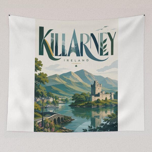 Item preview, Killarney National Park and Ross Castle beside Lough Leane, County Kerry Ireland designed and sold by Places On Earth.