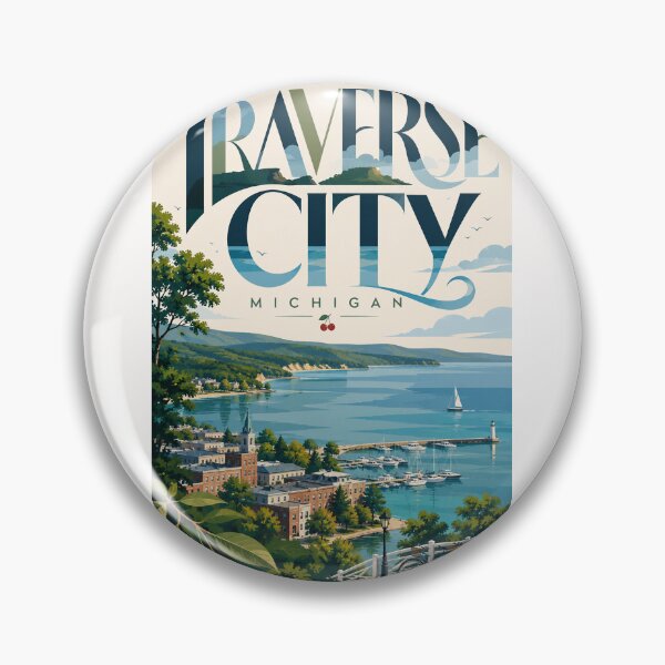 Item preview, Traverse City Michigan Waterfront on Grand Traverse Bay designed and sold by Places On Earth.
