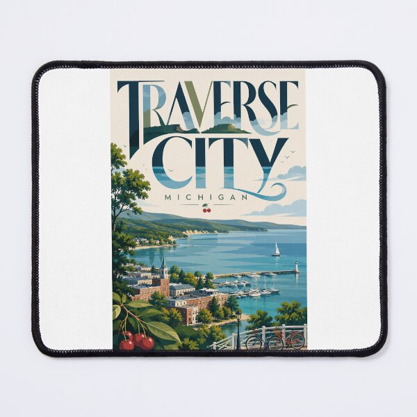 Item preview, Traverse City Michigan Waterfront on Grand Traverse Bay designed and sold by Places On Earth.