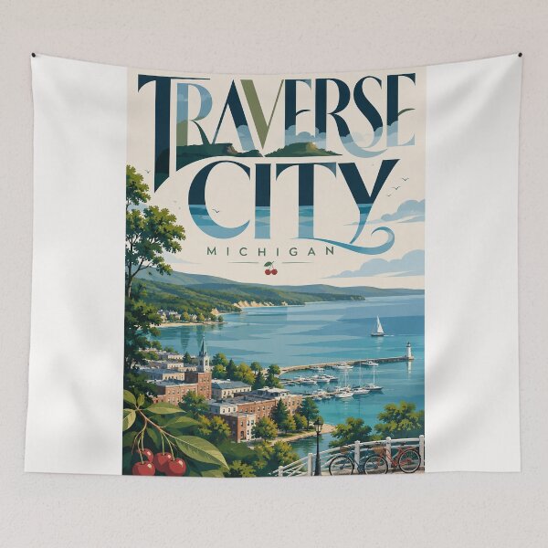 Item preview, Traverse City Michigan Waterfront on Grand Traverse Bay designed and sold by Places On Earth.