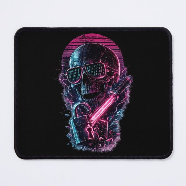 Item preview, Cyber Security Ethical Hacker Neon Cyber Skull designed and sold by ROGK.