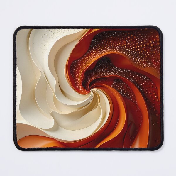 Item preview, Swirling Textures in Copper and White designed and sold by Vicky Brago-Mitchell®.