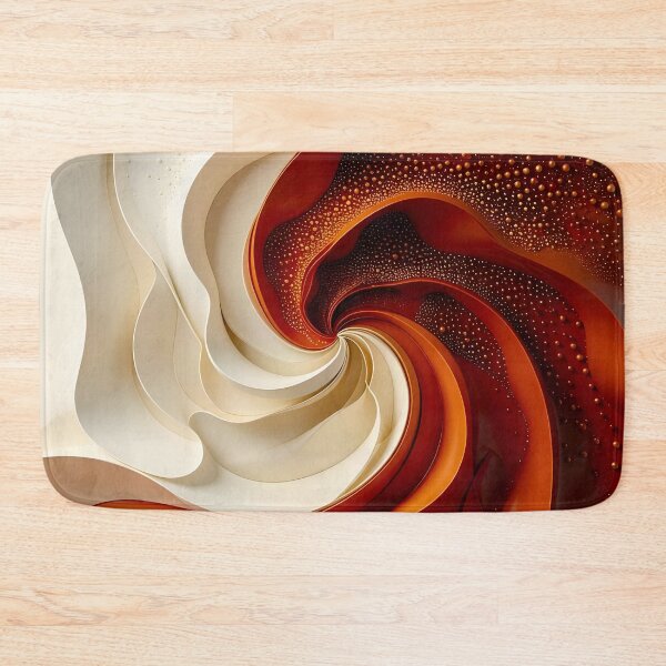Item preview, Swirling Textures in Copper and White designed and sold by Vicky Brago-Mitchell®.