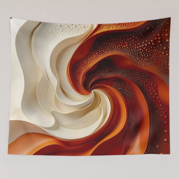 Item preview, Swirling Textures in Copper and White designed and sold by Vicky Brago-Mitchell®.