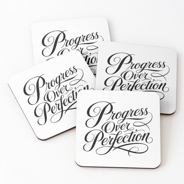 Item preview, Progress Over Perfection – Minimalist Entrepreneur Mindset Quote designed and sold by PalleteCreation.