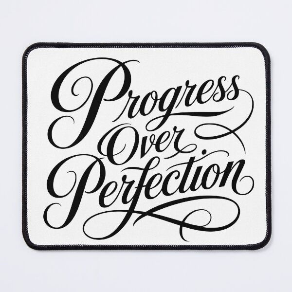 Item preview, Progress Over Perfection – Minimalist Entrepreneur Mindset Quote designed and sold by PalleteCreation.