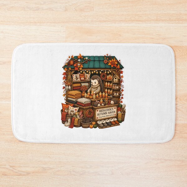 Item preview, Hedgehog's Autumn Haven | Cozy Fall Market Stall | Woodland Cottagecore | Autumn Home Décor | Whimsical Hedgehog | Storybook Fantasy designed and sold by MrDev.
