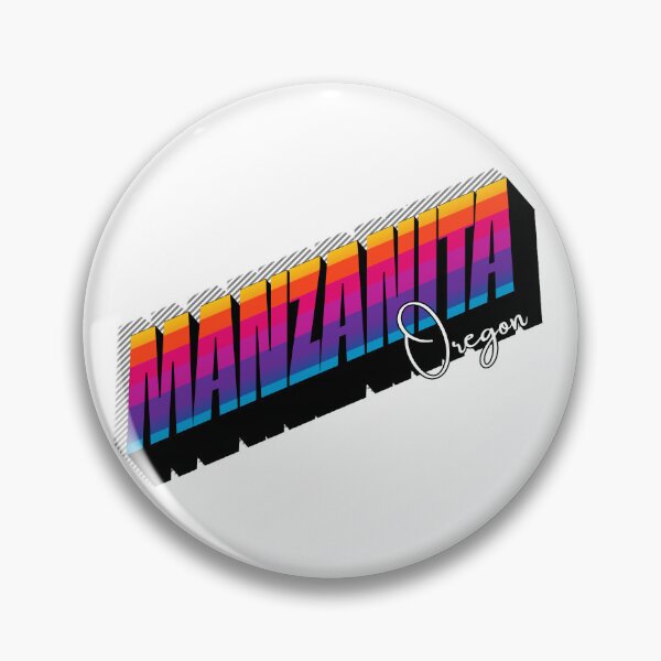 Item preview, Manzanita Oregon Retro Rainbow 3D Block Letter Design designed and sold by DonnaRaine.