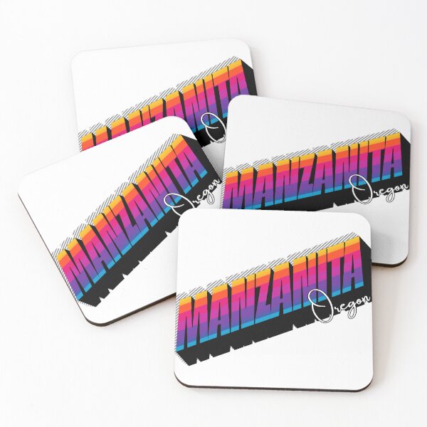 Item preview, Manzanita Oregon Retro Rainbow 3D Block Letter Design designed and sold by DonnaRaine.