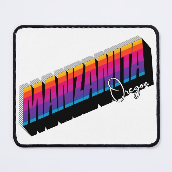 Item preview, Manzanita Oregon Retro Rainbow 3D Block Letter Design designed and sold by DonnaRaine.