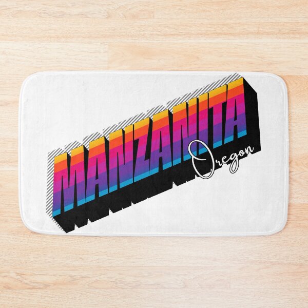 Item preview, Manzanita Oregon Retro Rainbow 3D Block Letter Design designed and sold by DonnaRaine.