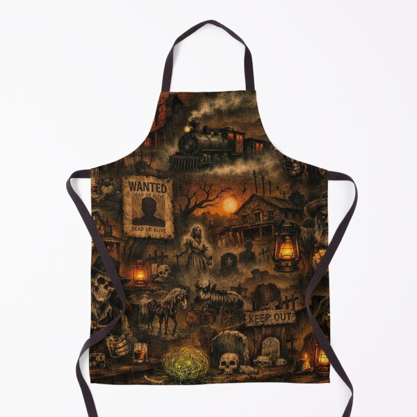 Item preview, Ghost Town Frontier – Haunted Western Pattern designed and sold by Shadowframe Studios.